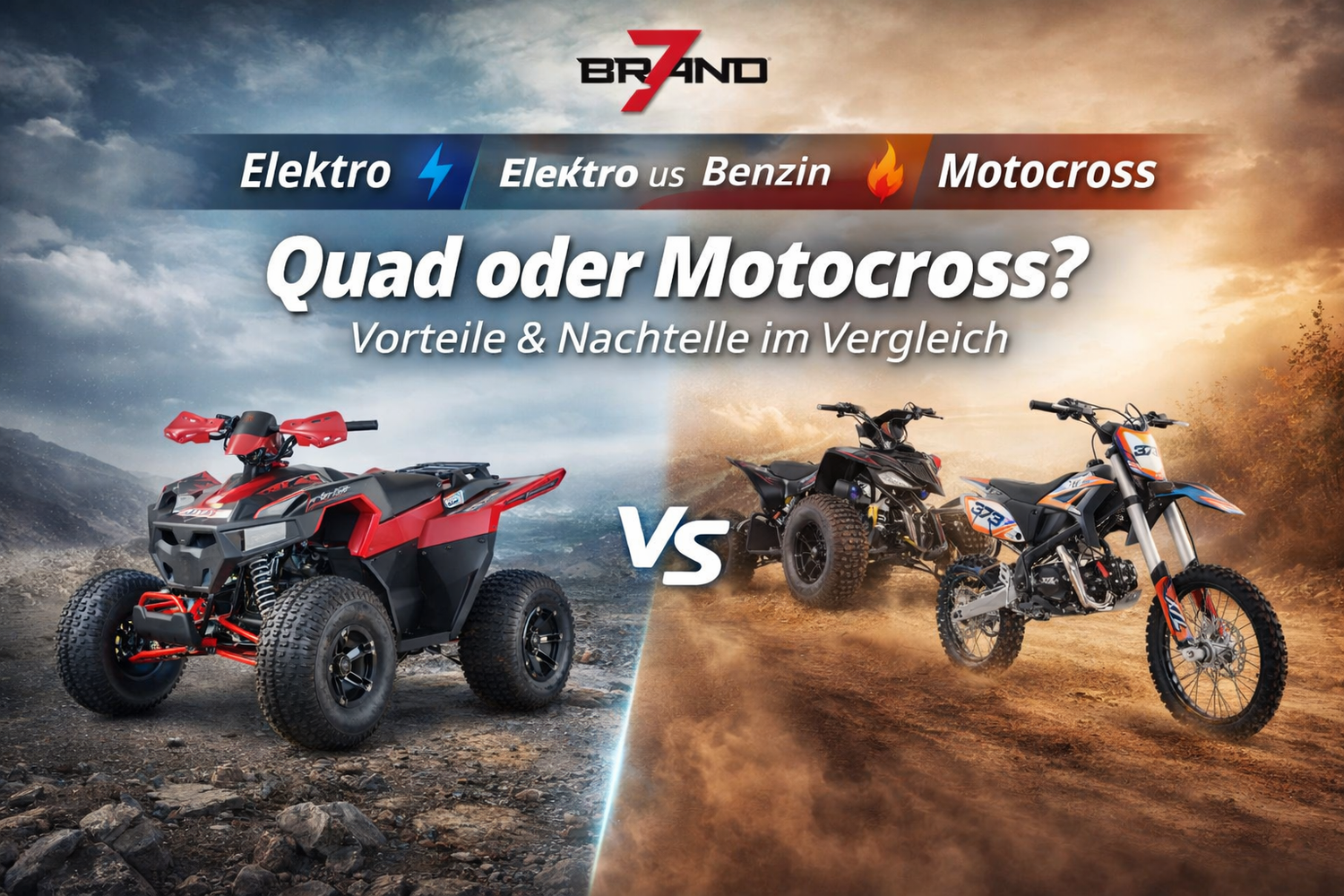 Quad oder Motocross Elektro vs. Benzin im Offroad-Vergleich