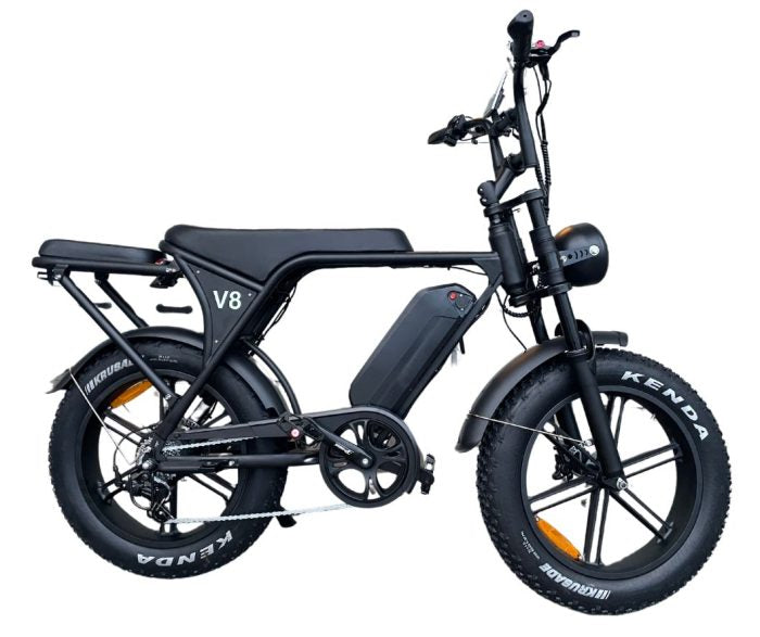 20 zoll fahrrad e bike E-Fatbike V8 im Moped-Style mit 20-Zoll-Fettreifen – World Brand 7 GmbH