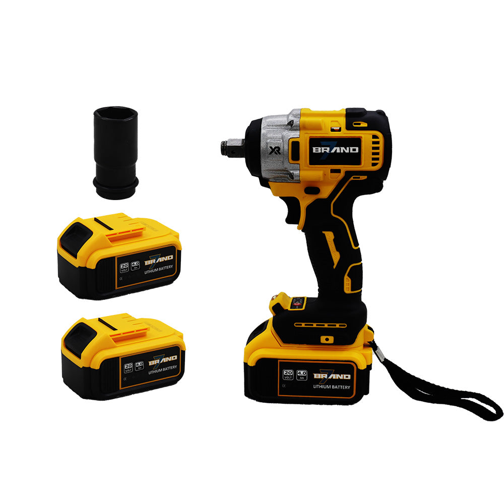 Schlagschrauber mit Doppelkopffunktion 300Nm + 2 Akkus BRAND7 | HLBS-11-A