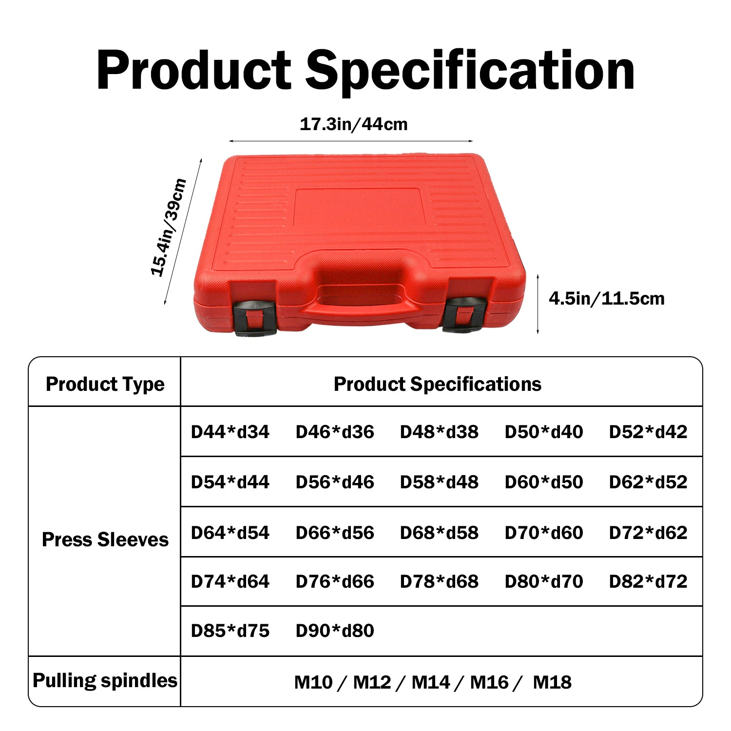 Universal Press- und Zughülsen-Set 26-tlg. für Buchsen, Lager & Dichtringe | B7-1244