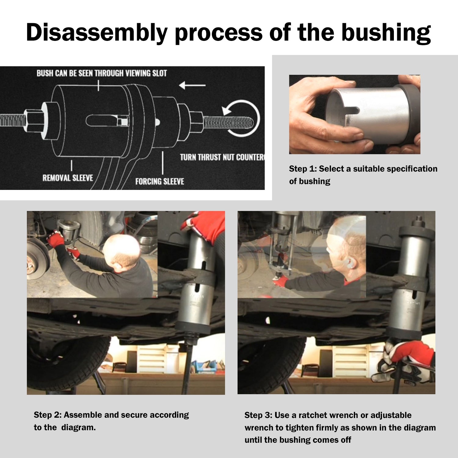 Universal Press- und Zughülsen-Set 26-tlg. für Buchsen, Lager & Dichtringe | B7-1244