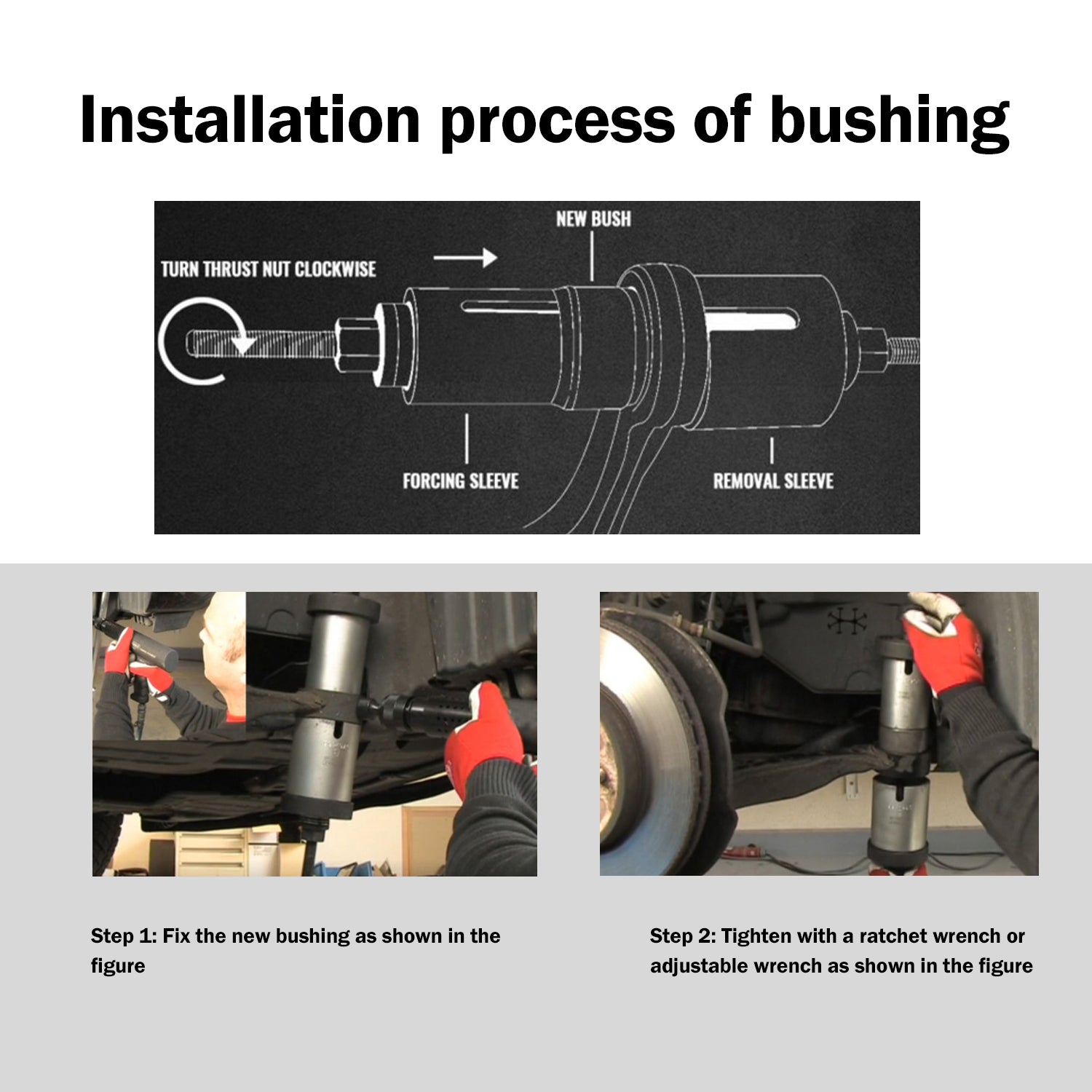 Universal Press- und Zughülsen-Set 26-tlg. für Buchsen, Lager & Dichtringe | B7-1244