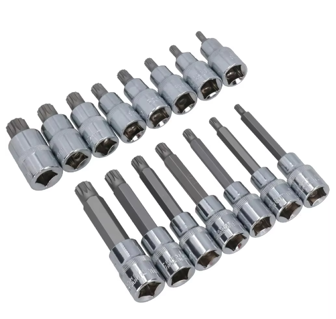 Vielzahn-Bit-Stecknuss-Set extra lang 1/2