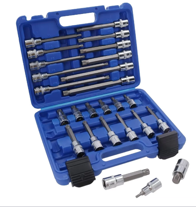 Vielzahn-Bit-Stecknuss-Set extra lang 1/2