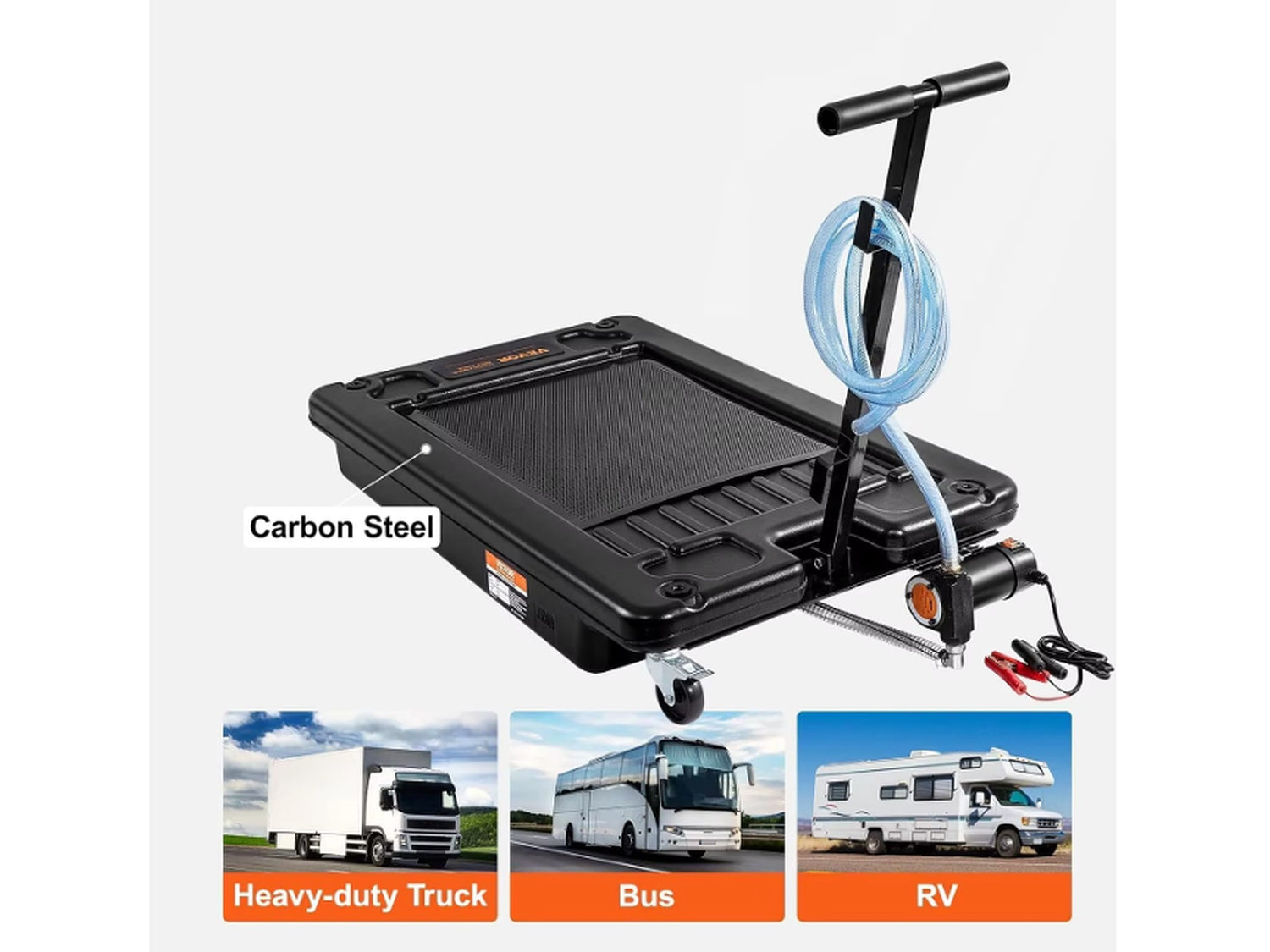 Ölablasswanne fahrbar 70 L mit 12-V-Batteriepumpe für Altöl & Motorölabsaugung – B7-1783