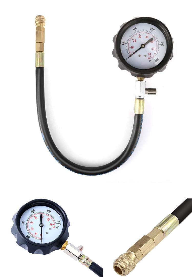 Kompressionsprüfer Diesel 20-tlg. im Koffer – inkl. Manometer bis 70 bar | YZ-7010B