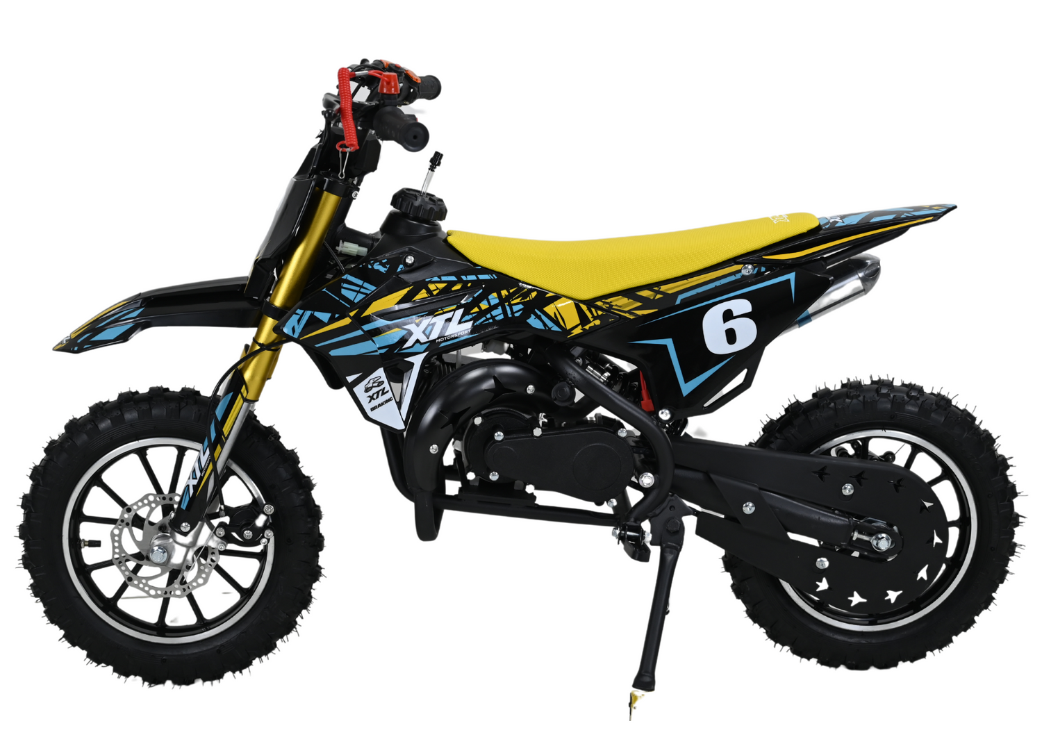 Pit Bike XTL 49cc mit E-Start und Seilzugstarter – Motocross-Abenteuer für Kinder von 4–8 Jahren