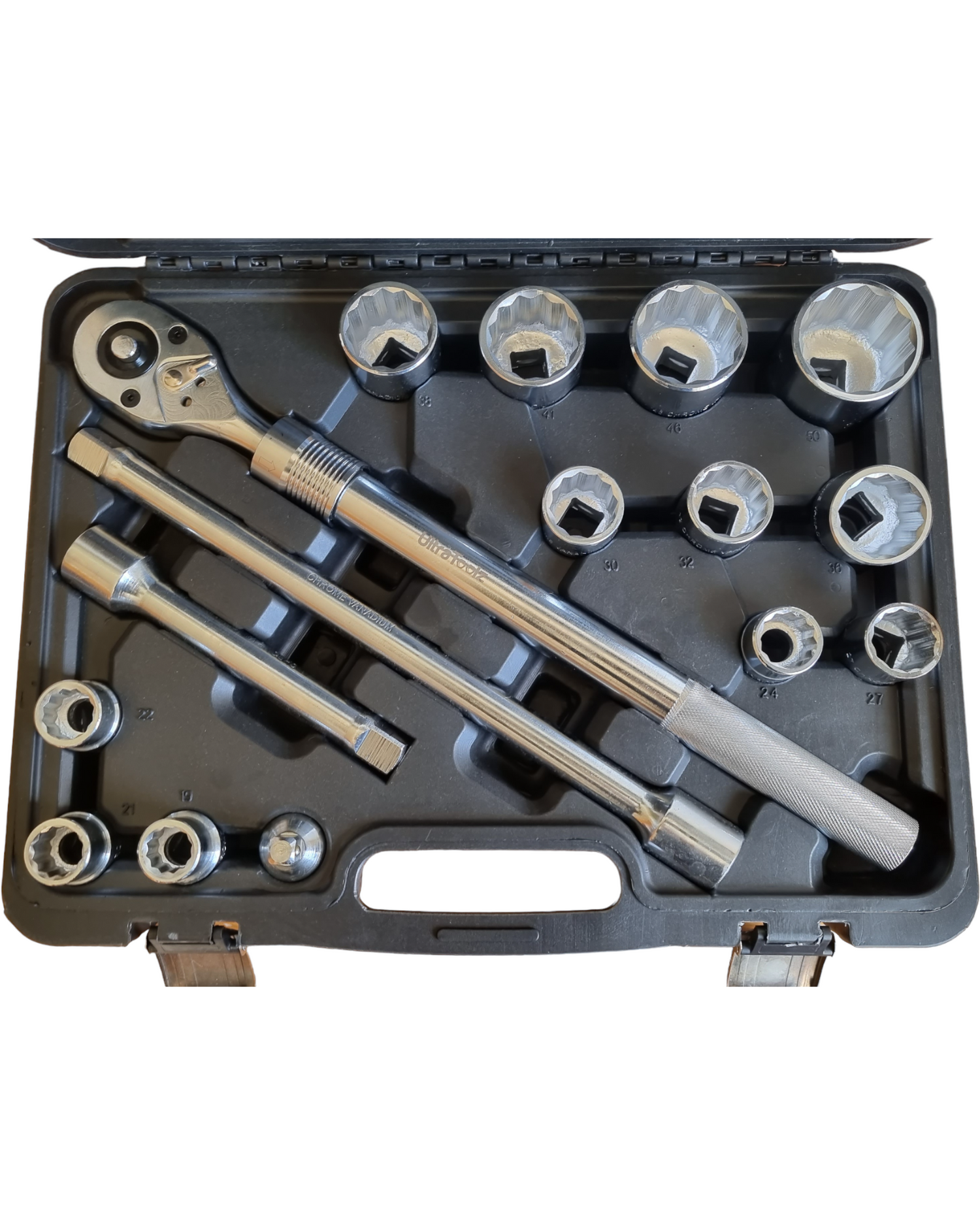 Steckschlüsselsatz für schwere Nutzfahrzeuge, Traktoren und Maschinen 16-Tlg.