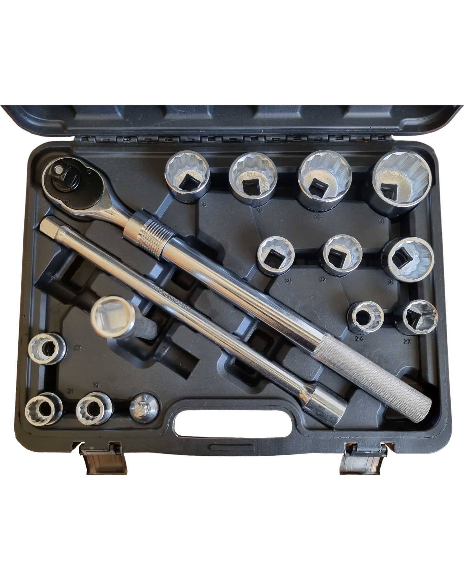 Steckschlüsselsatz für schwere Nutzfahrzeuge, Traktoren und Maschinen 16-Tlg.