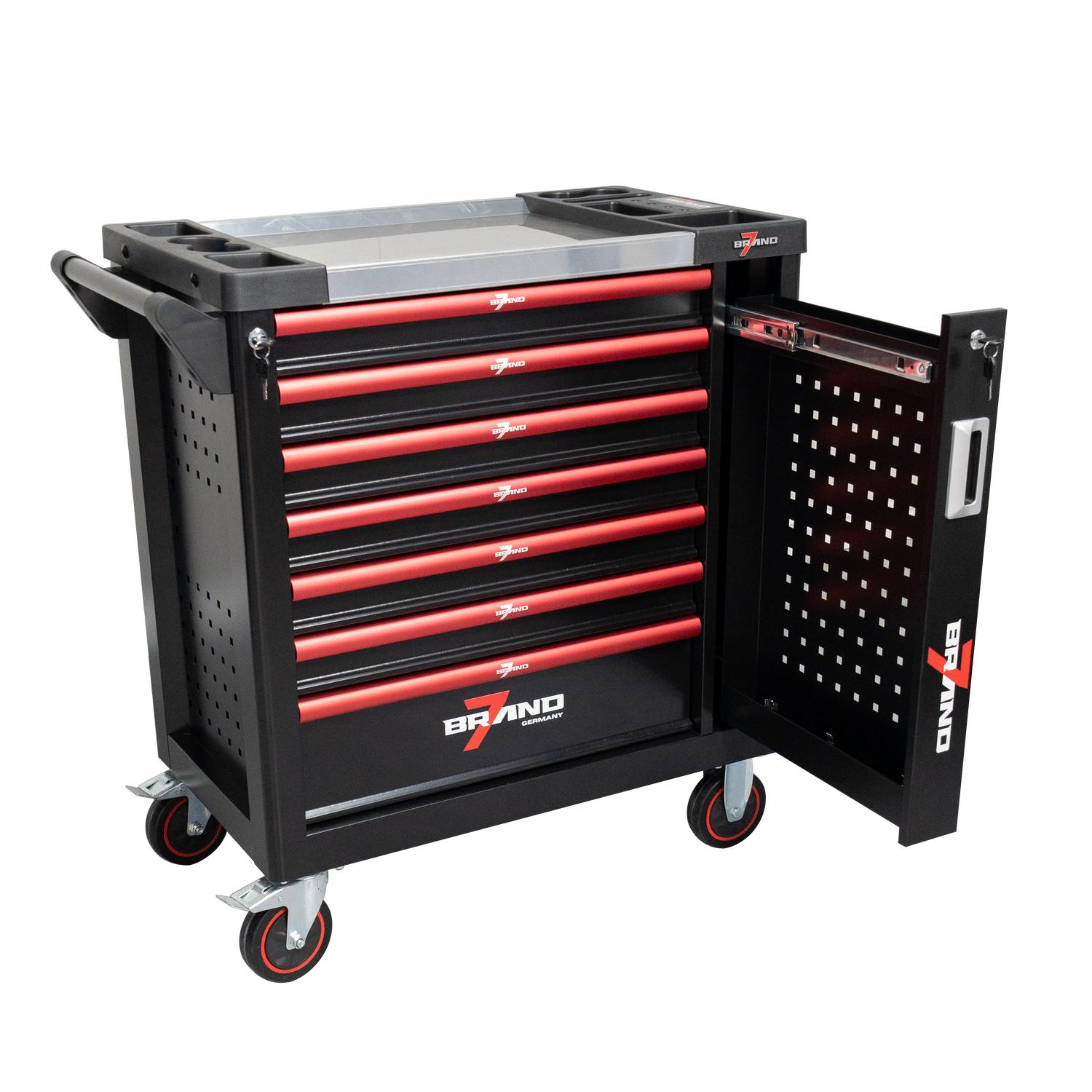 Werkstattwagen 309-tlg., 8 Schubladen (Voll bestückt) + 3 Tonnen Wagenheber