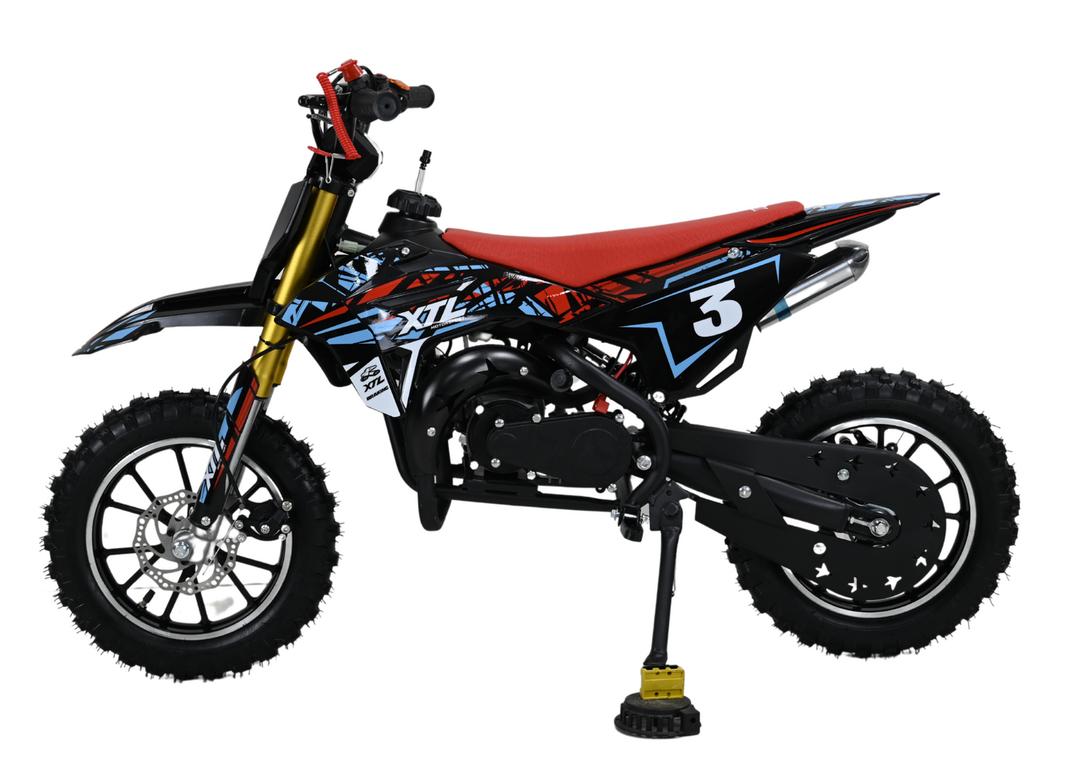 Pit Bike XTL 49cc mit E-Start und Seilzugstarter – Motocross-Abenteuer für Kinder von 4–8 Jahren