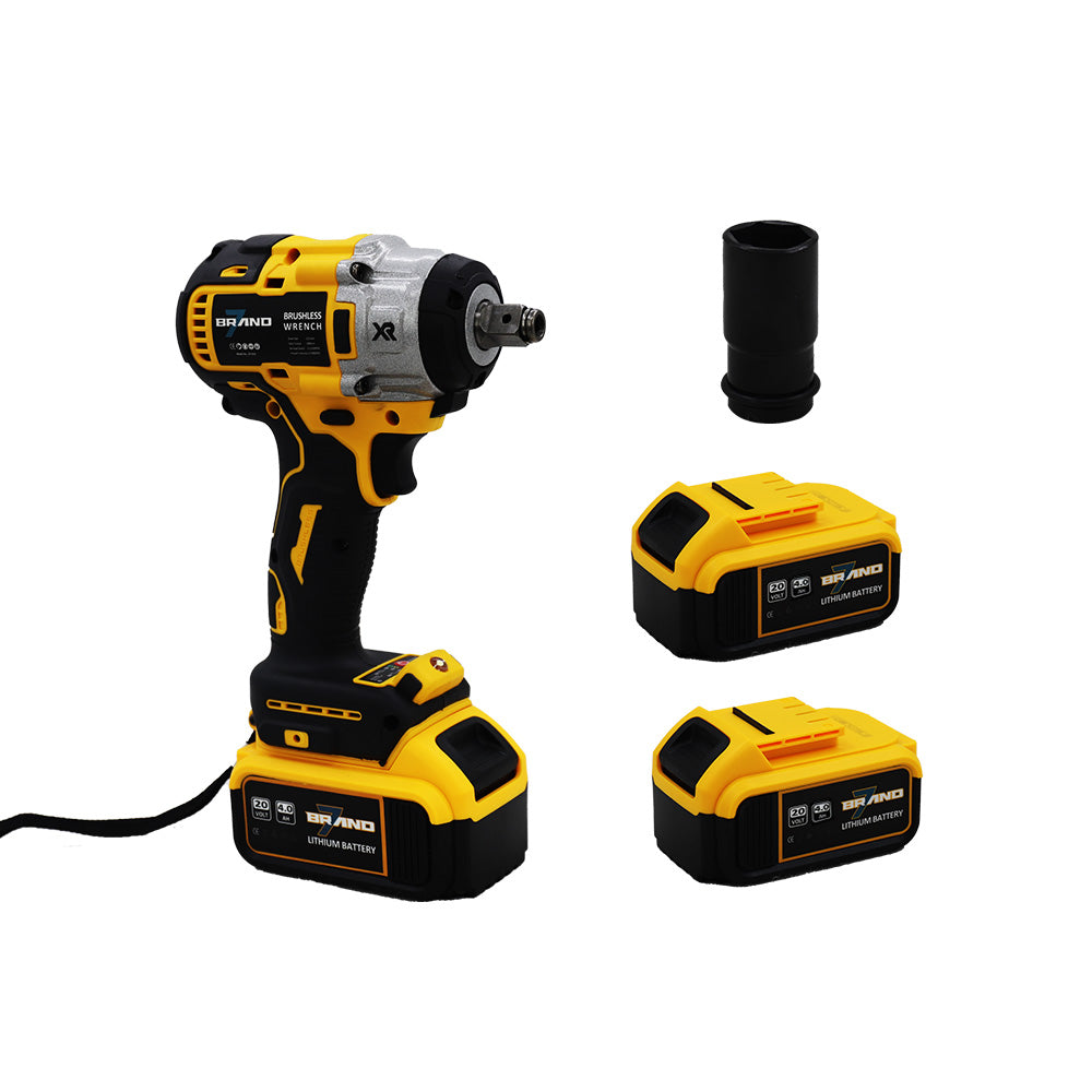 Schlagschrauber mit Doppelkopffunktion 300Nm + 2 Akkus BRAND7 | HLBS-11-A