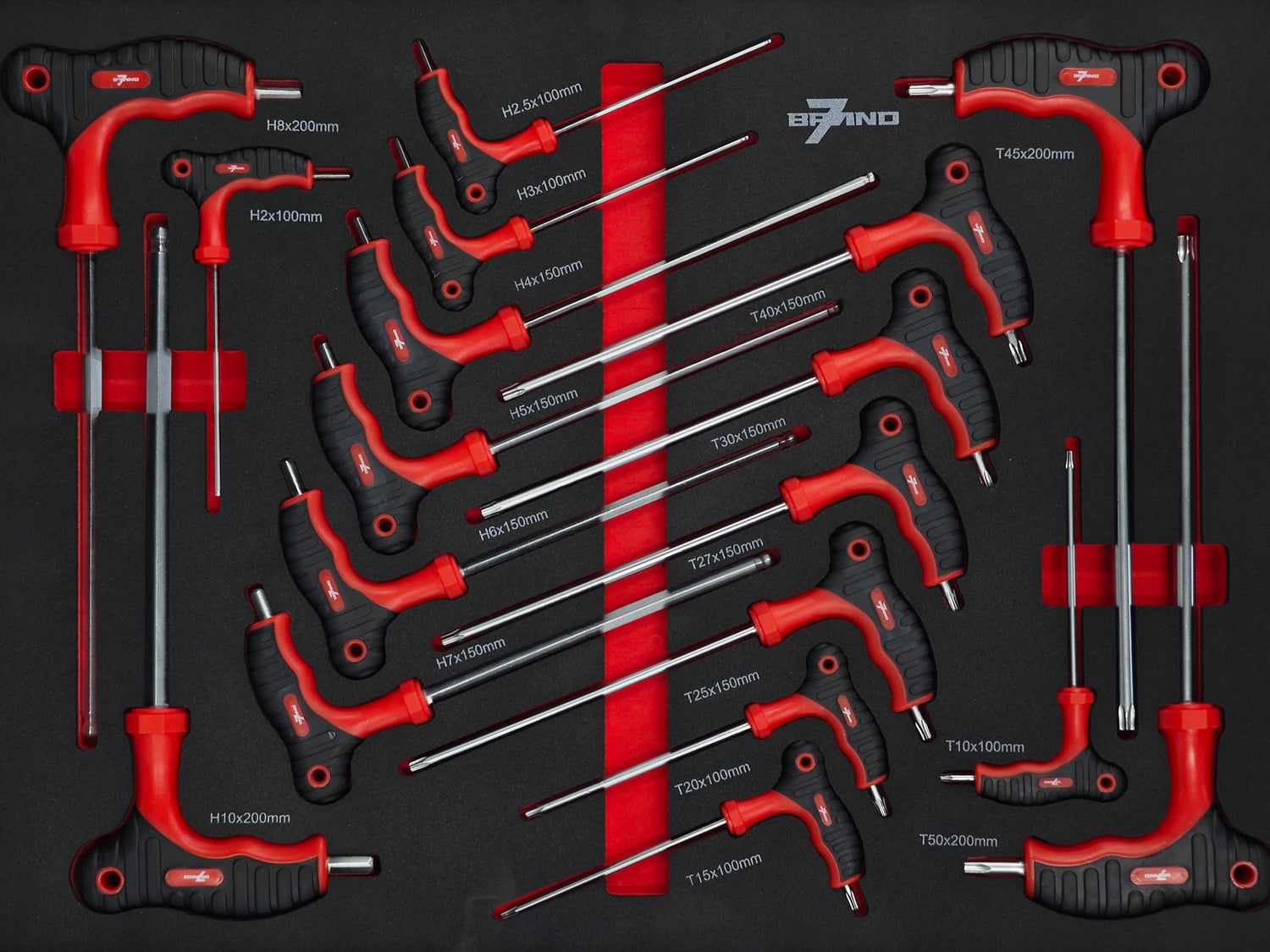 Werkstattwagen BRAND7 527-tlg. Werkzeugsatz – 12 Schubladen, mobil & Profi-Ausstattung