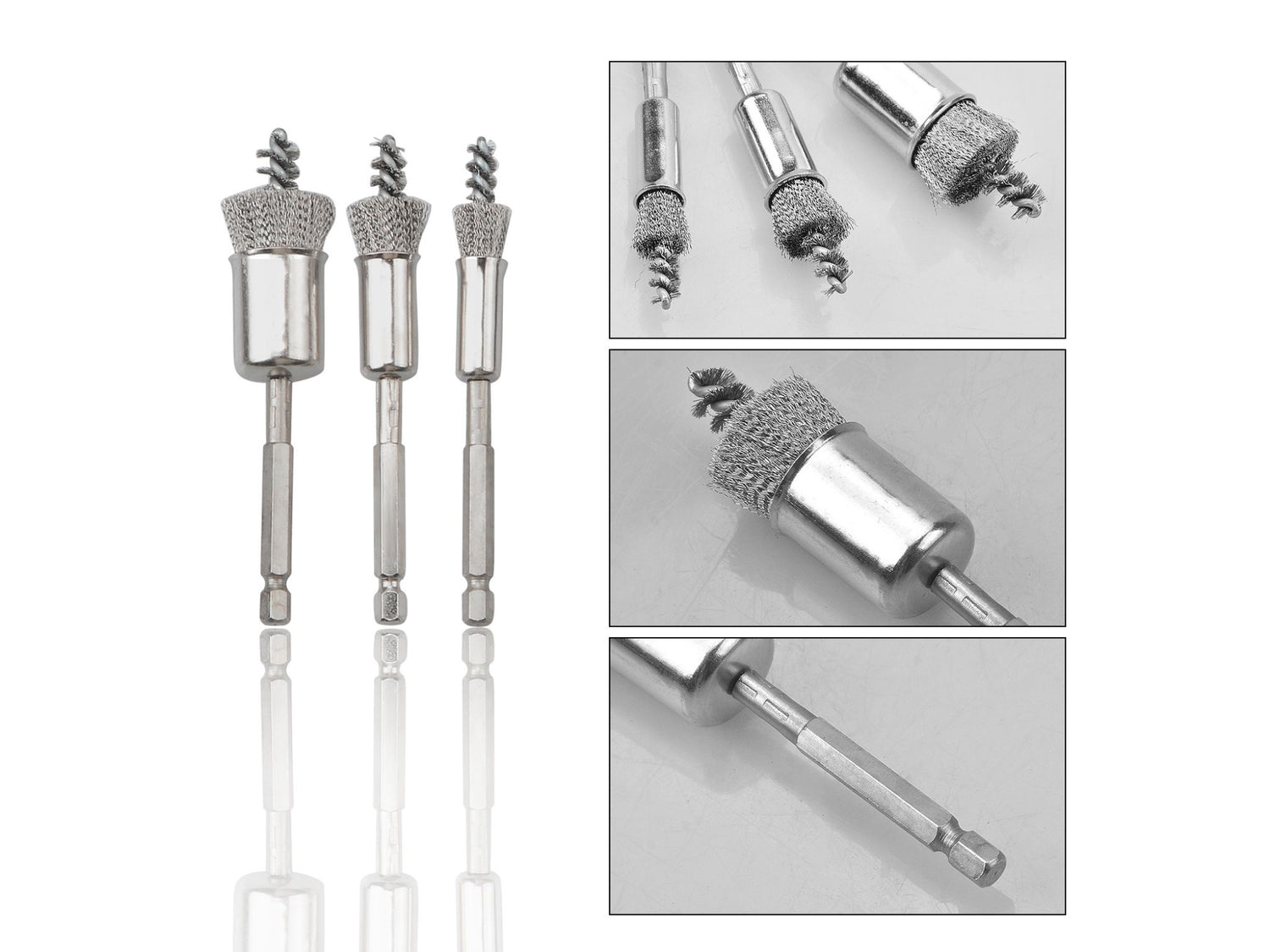 Profi-Reinigungsbürsten-Set für Diesel-Injektorsitze & Zylinderkopf | B7-8076