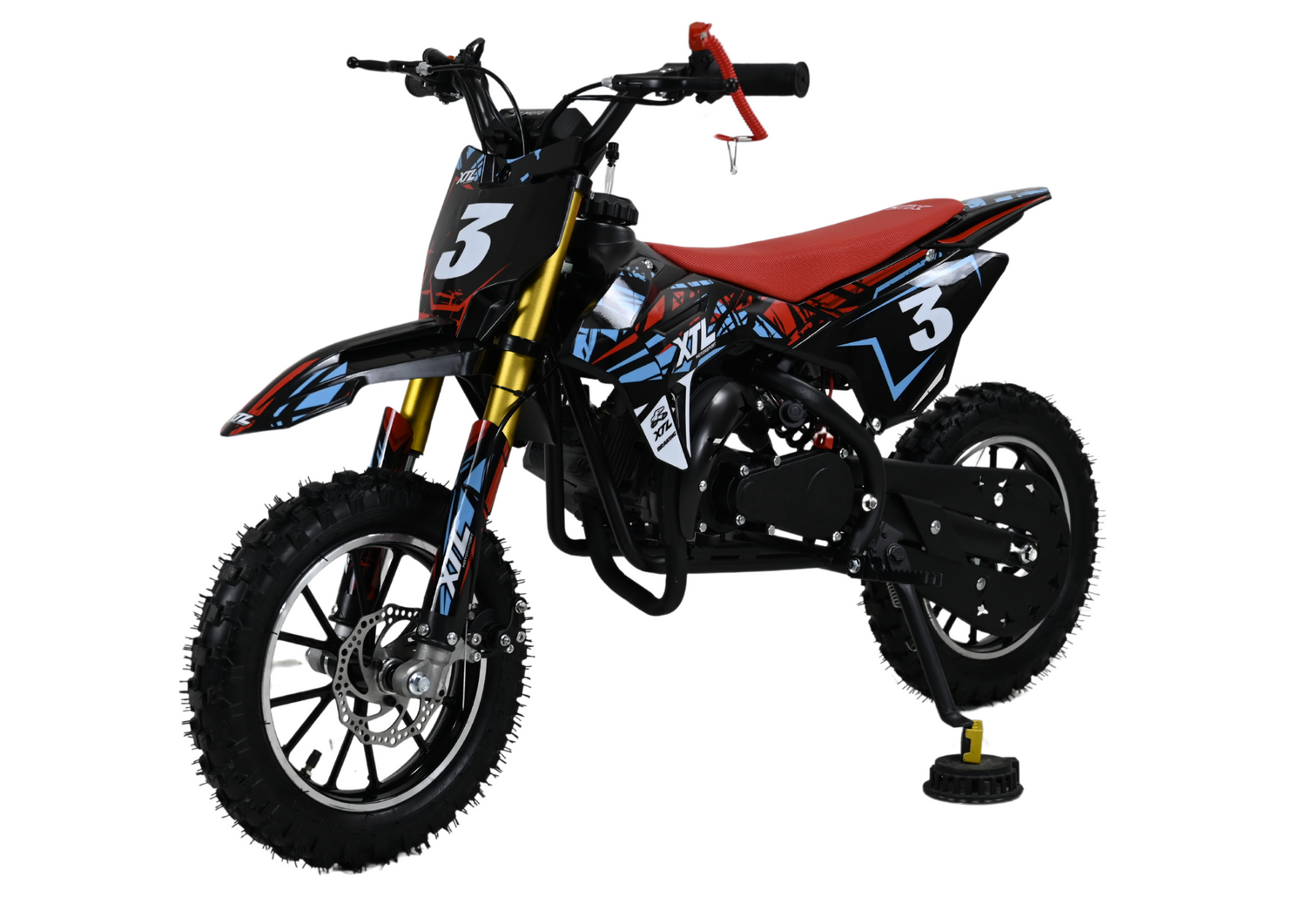 Pit Bike XTL 49cc mit E-Start und Seilzugstarter – Motocross-Abenteuer für Kinder von 4–8 Jahren