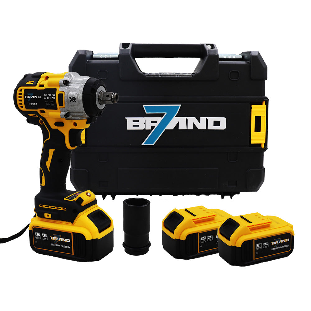 Schlagschrauber mit Doppelkopffunktion 300Nm + 2 Akkus BRAND7 | HLBS-11-A