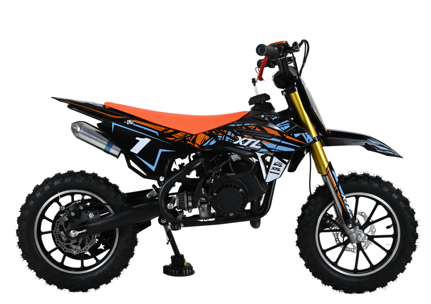 Pit Bike XTL 49cc mit E-Start und Seilzugstarter – Motocross-Abenteuer für Kinder von 4–8 Jahren