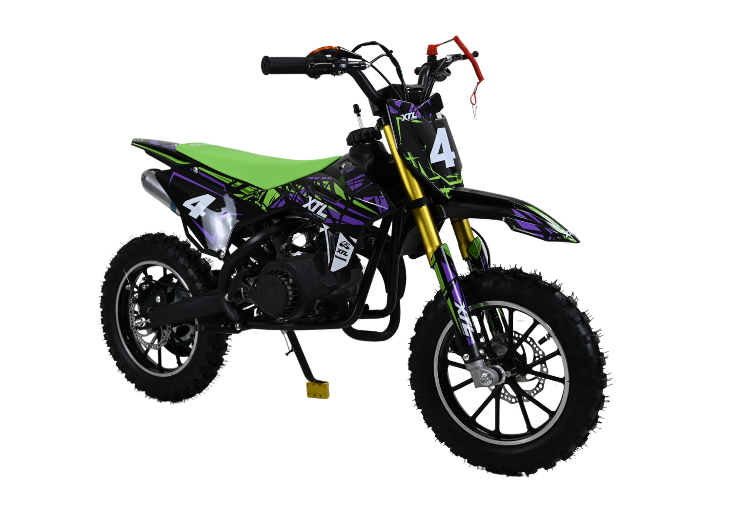 Pit Bike XTL 49cc mit E-Start und Seilzugstarter – Motocross-Abenteuer für Kinder von 4–8 Jahren