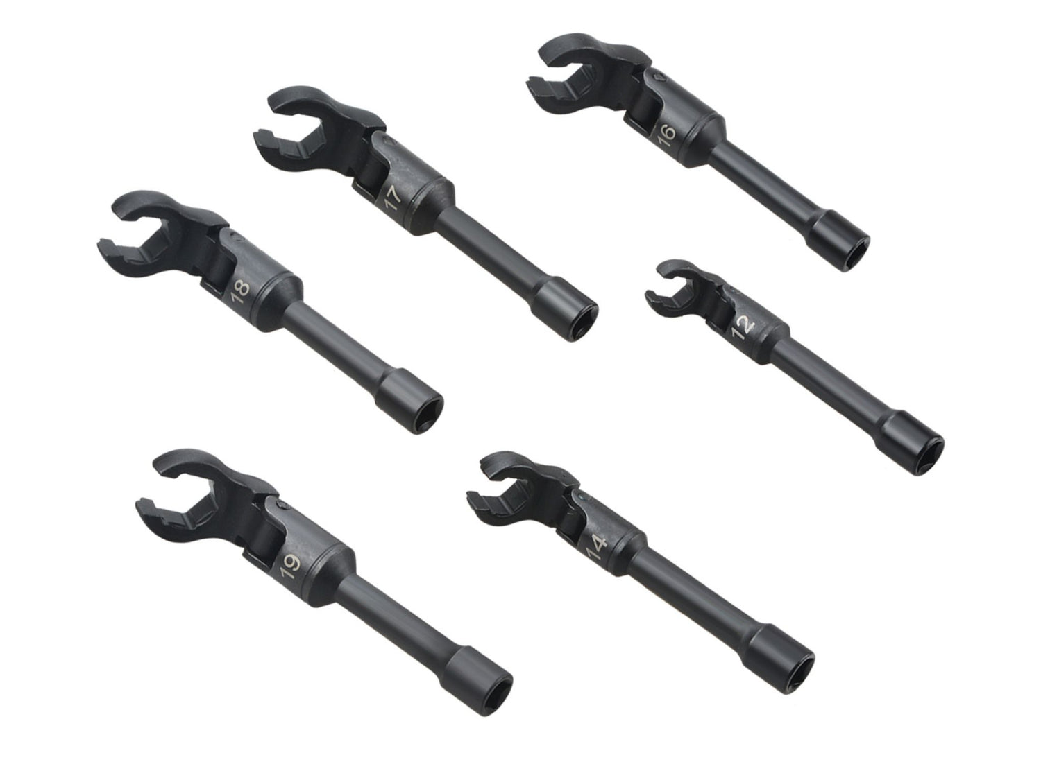Injektor-Leitungsschlüssel Set 6-tlg. mit Gelenk – 3/8