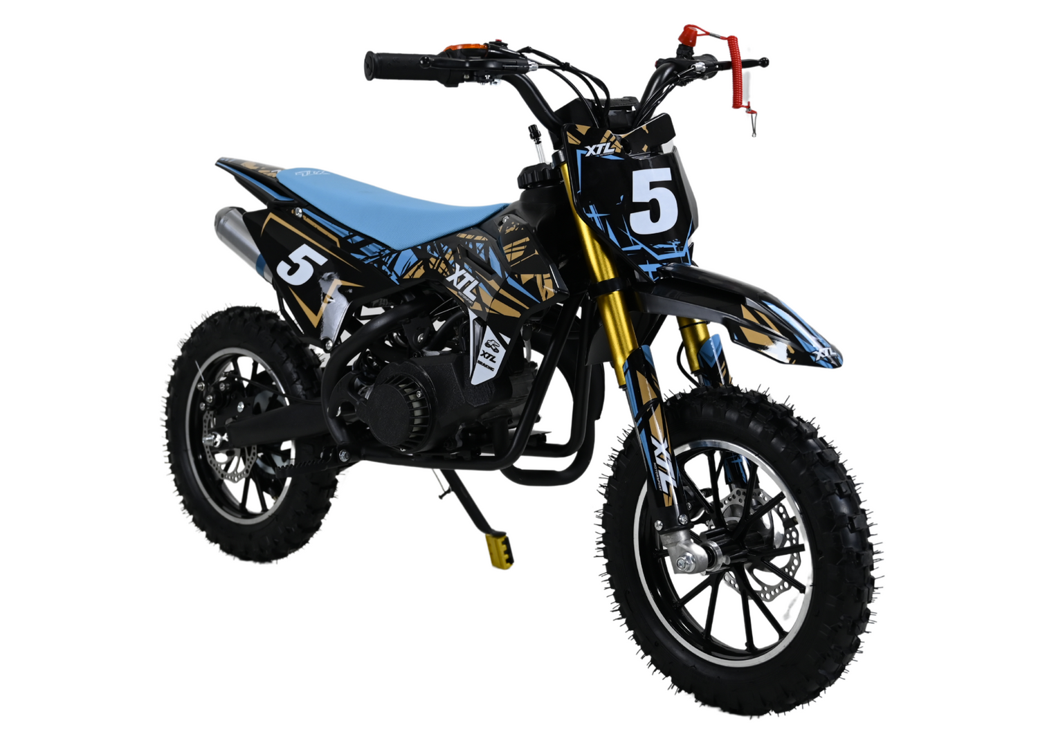 Pit Bike XTL 49cc mit E-Start und Seilzugstarter – Motocross-Abenteuer für Kinder von 4–8 Jahren