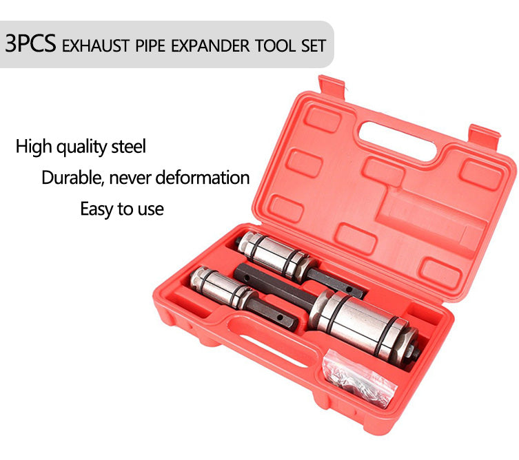 Endrohr Expander Set 3-tlg. – Auspuffrohr-Aufweiter für Ø 29–89 mm | B7-1004