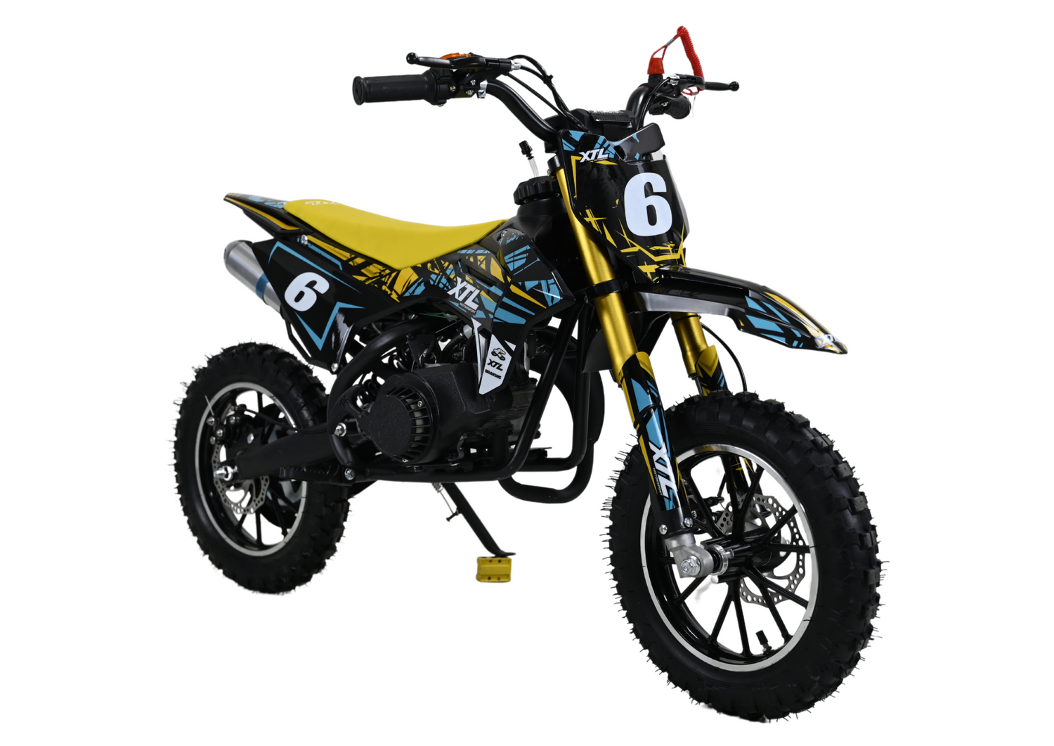 Pit Bike XTL 49cc mit E-Start und Seilzugstarter – Motocross-Abenteuer für Kinder von 4–8 Jahren