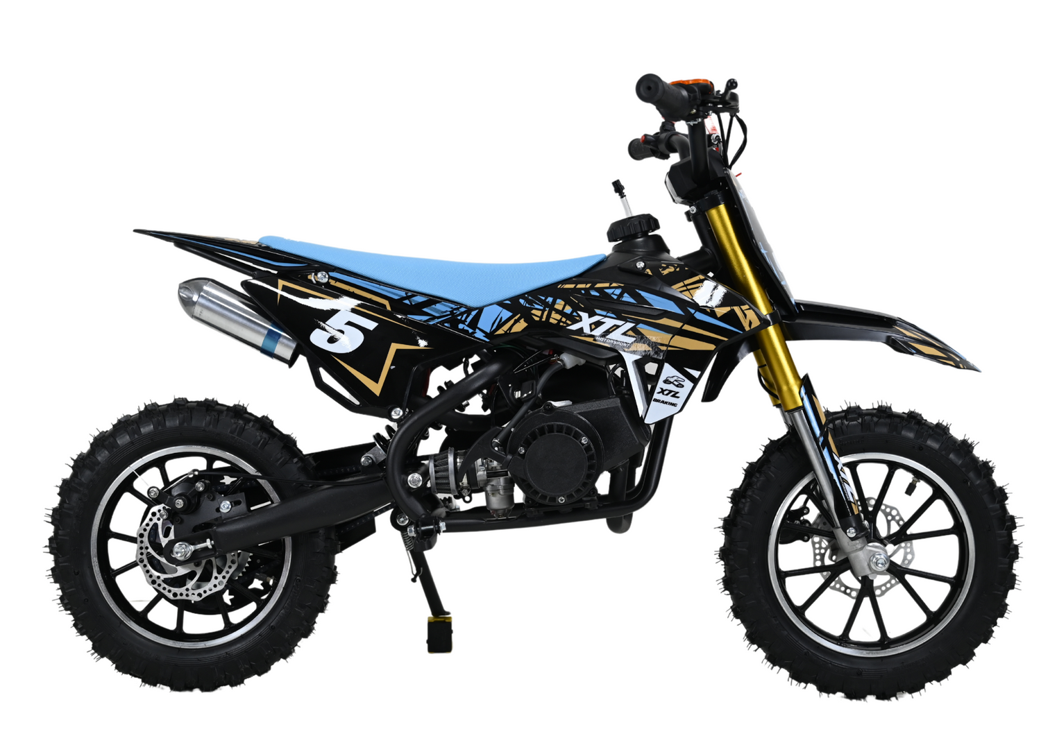 Pit Bike XTL 49cc mit E-Start und Seilzugstarter – Motocross-Abenteuer für Kinder von 4–8 Jahren