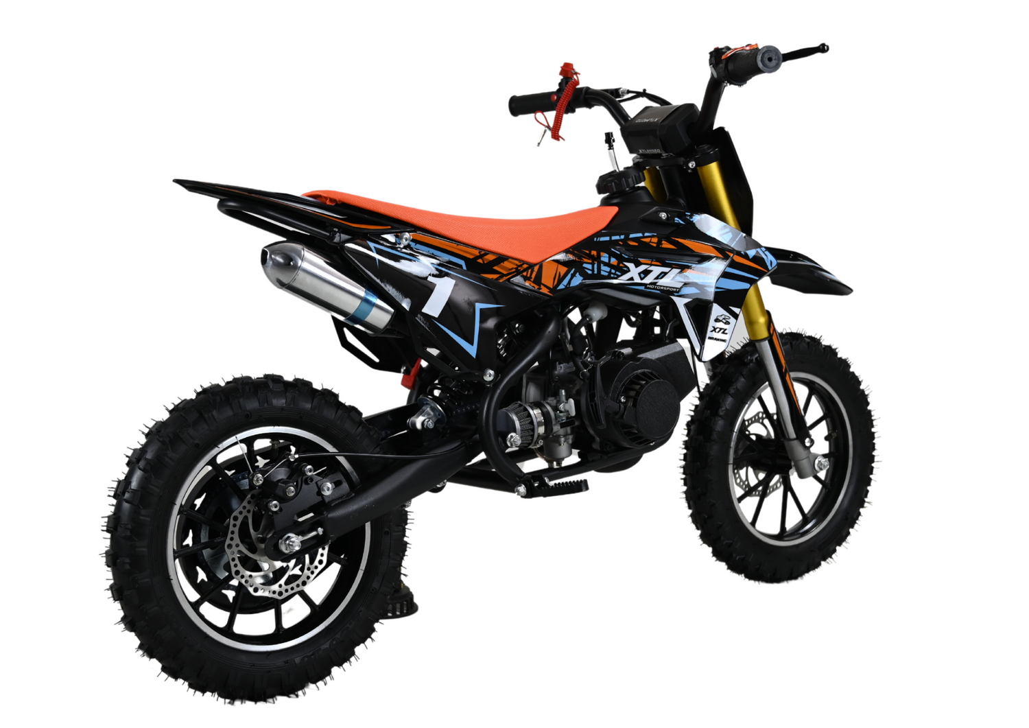 Pit Bike XTL 49cc mit E-Start und Seilzugstarter – Motocross-Abenteuer für Kinder von 4–8 Jahren