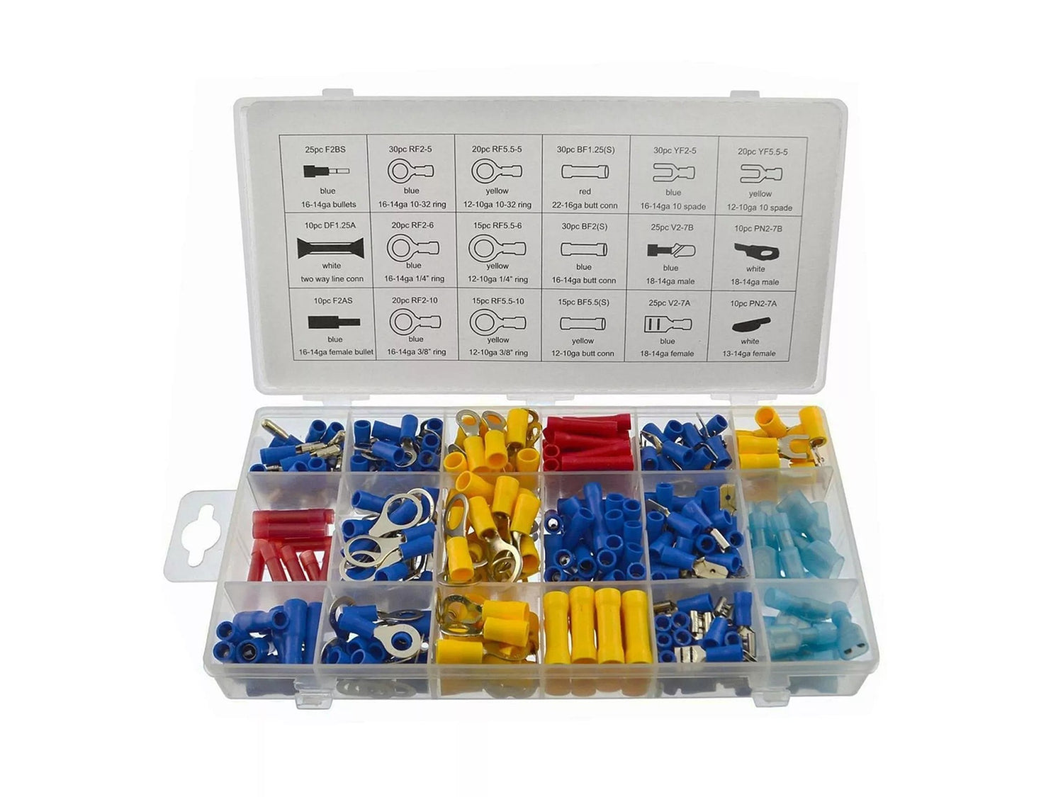 360-tlg. Kabelschuh- und Crimp-Verbinder Set isoliert | B7-8442