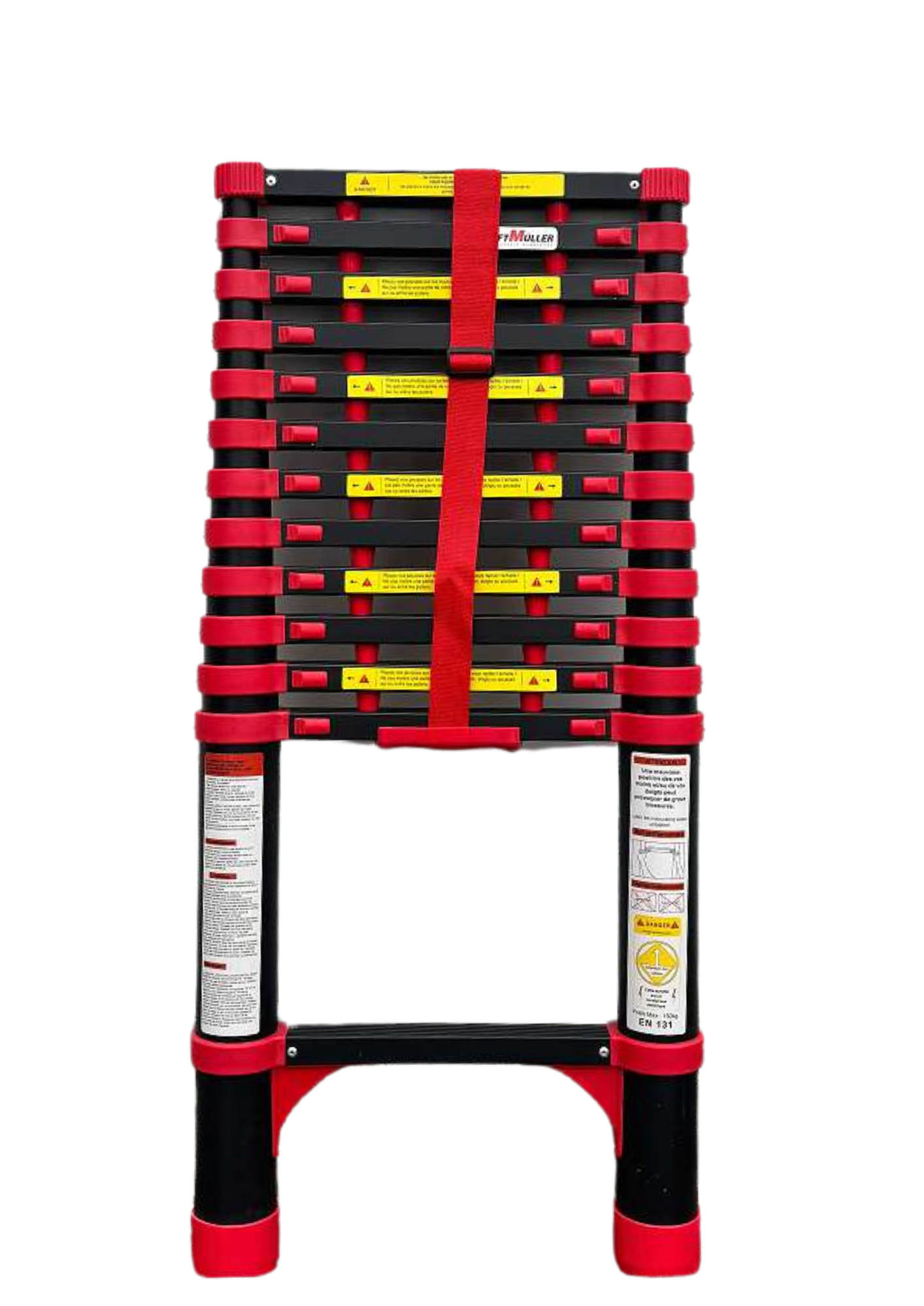 Teleskopleiter, Platzsparende Leiter, Stabil - 3,8 Meter hoch