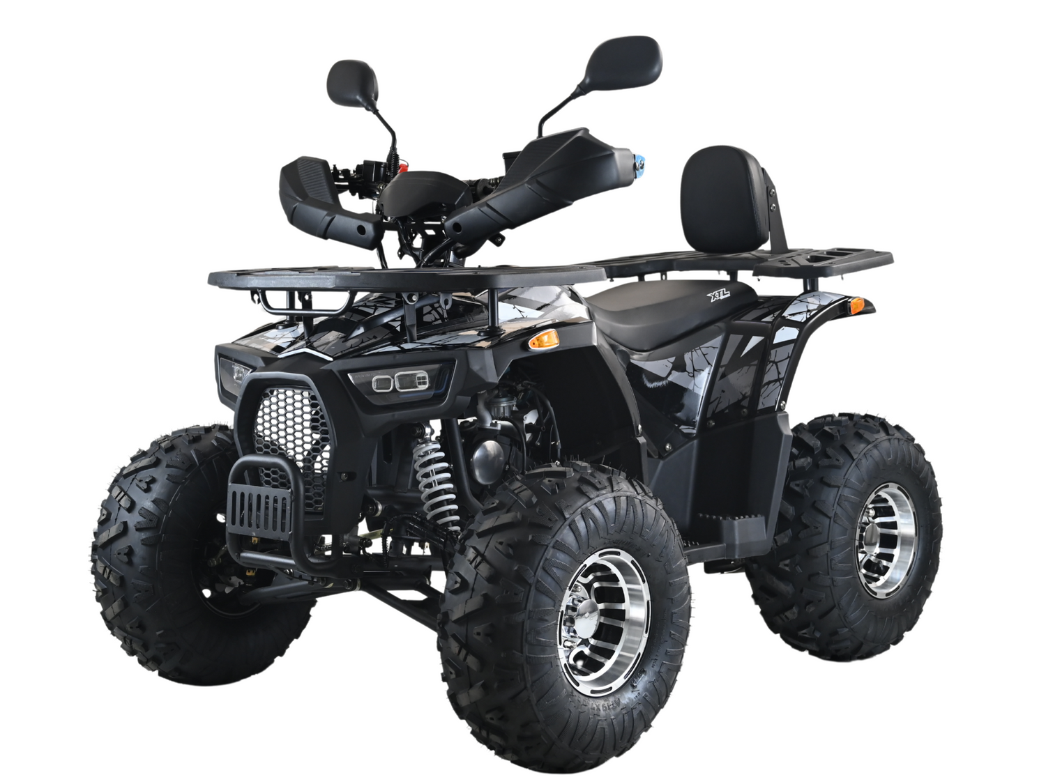 XTL Wild 125cc Quad â Frontansicht mit LED-Beleuchtung und stabiler Bauweise
