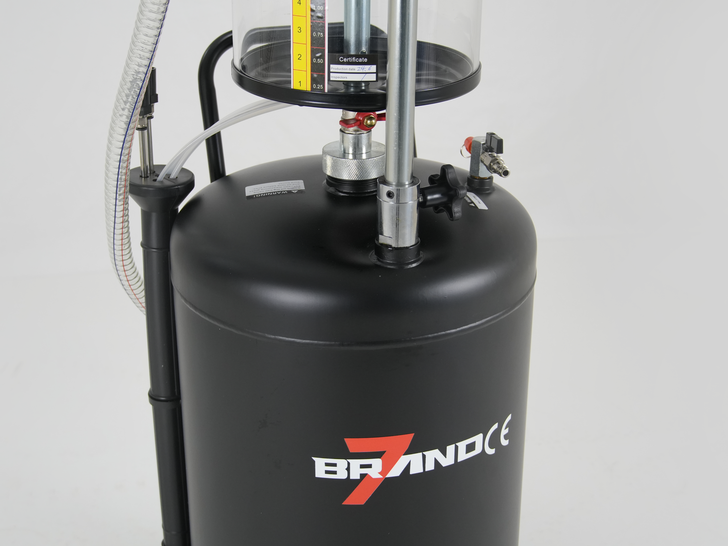 Altölauffanggerät mit Absaugfunktion und Kontrollbehälter