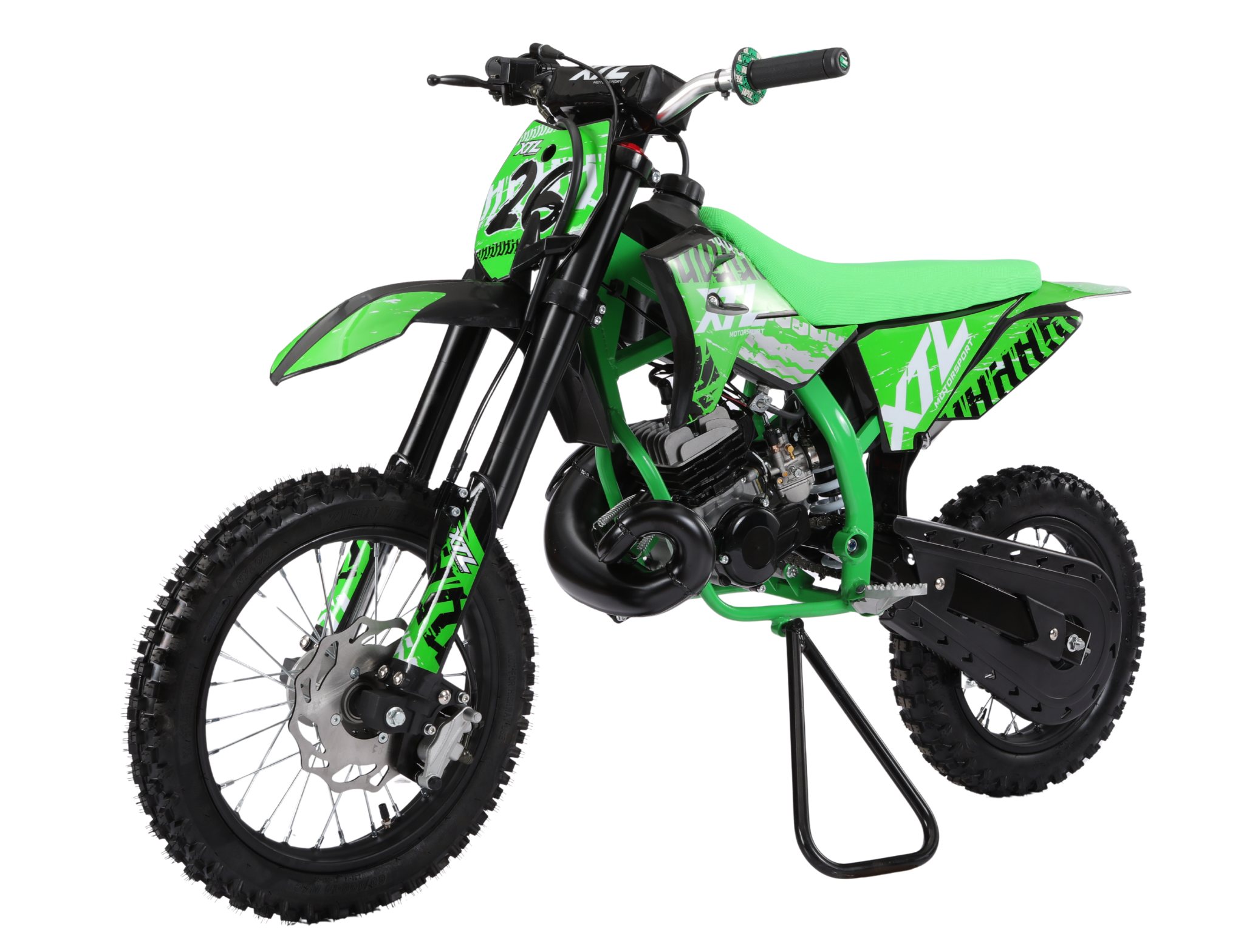 crossbike grün Motocross 50CC 14″ XTL – Robustes Offroad-Bike für Einsteiger – World Brand  7 GmbH