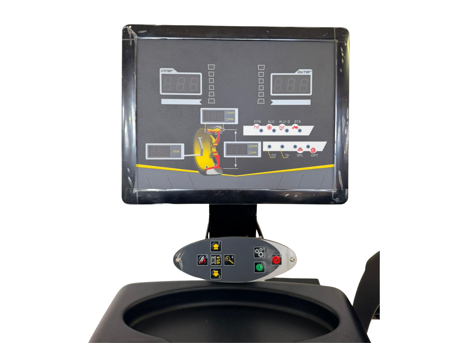 Elektronische Reifenwuchtmaschine 65 kg – Präzises & schnelles Auswuchten von Stahl- und Alufelgen