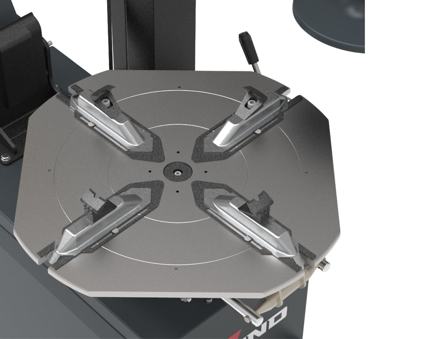 Automatischer Reifenwechsler mit neigbarer Säule