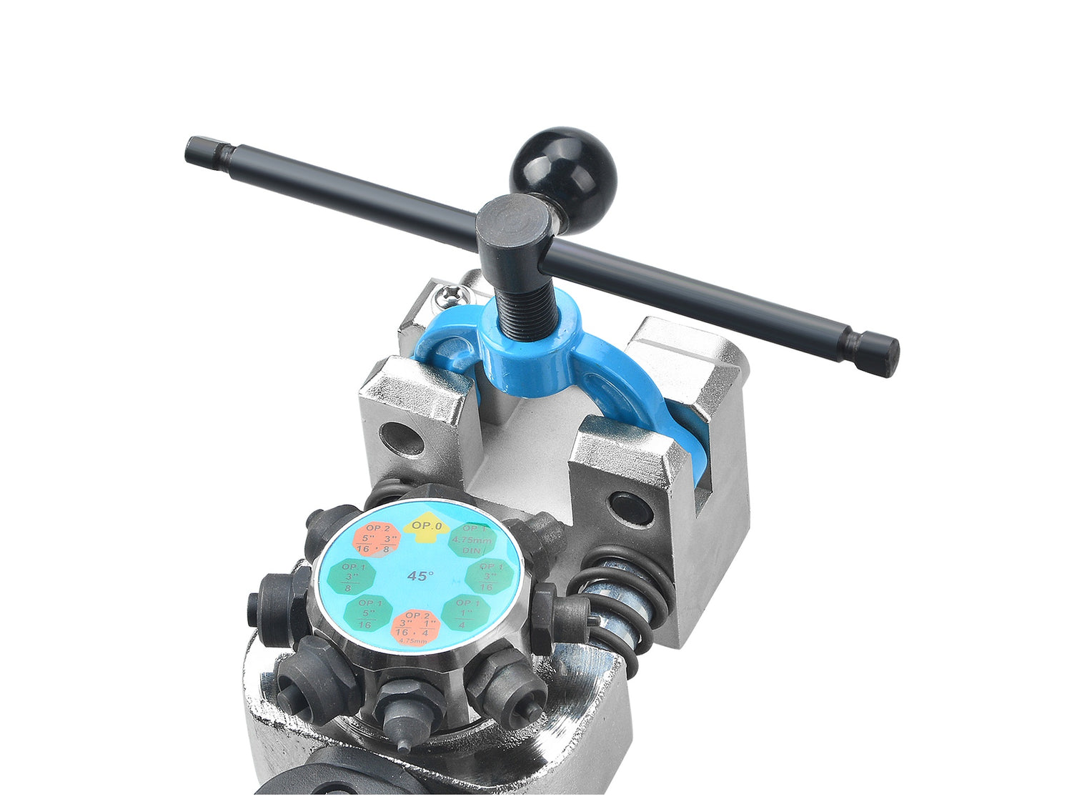 Profi 45° Bremsleitungs-Bördelgerät 45° Turret Set | 4 Bördelgrößen & Rohrschneider – B7-8167