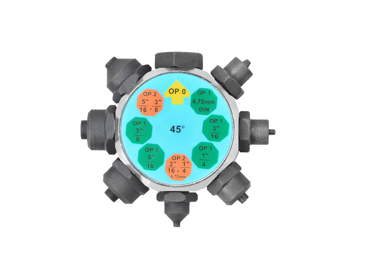 Profi 45° Bremsleitungs-Bördelgerät 45° Turret Set | 4 Bördelgrößen & Rohrschneider – B7-8167