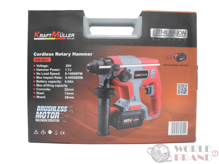 Akku Bohrhammer 20V/ 4Ah KraftMüller