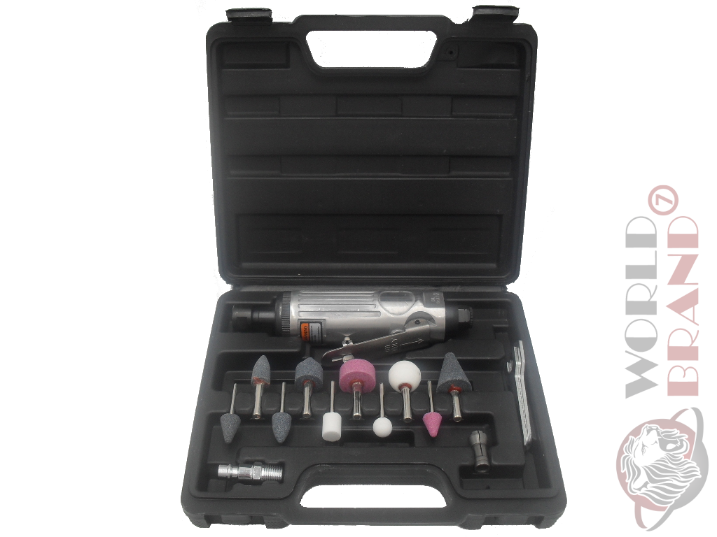 Pneumatischer Dremel/ Druckluftschleif Set 16-tlg. Brand7