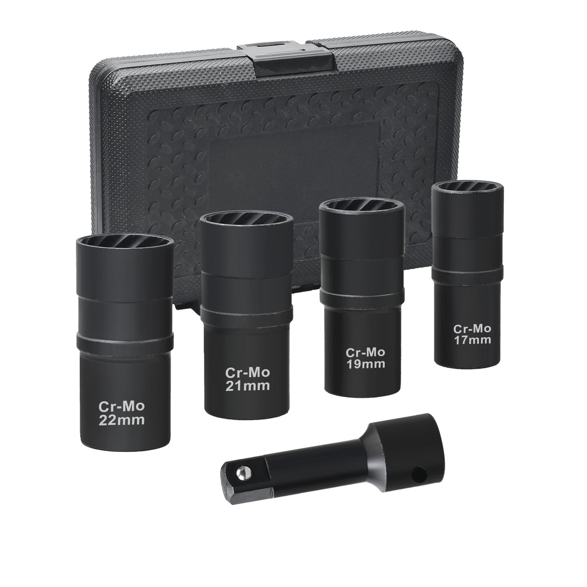 4-teiliger Radmuttern-Spezialsteckschlüssel-Satz (Cr-Mo) mit Adapter | B7‑8135