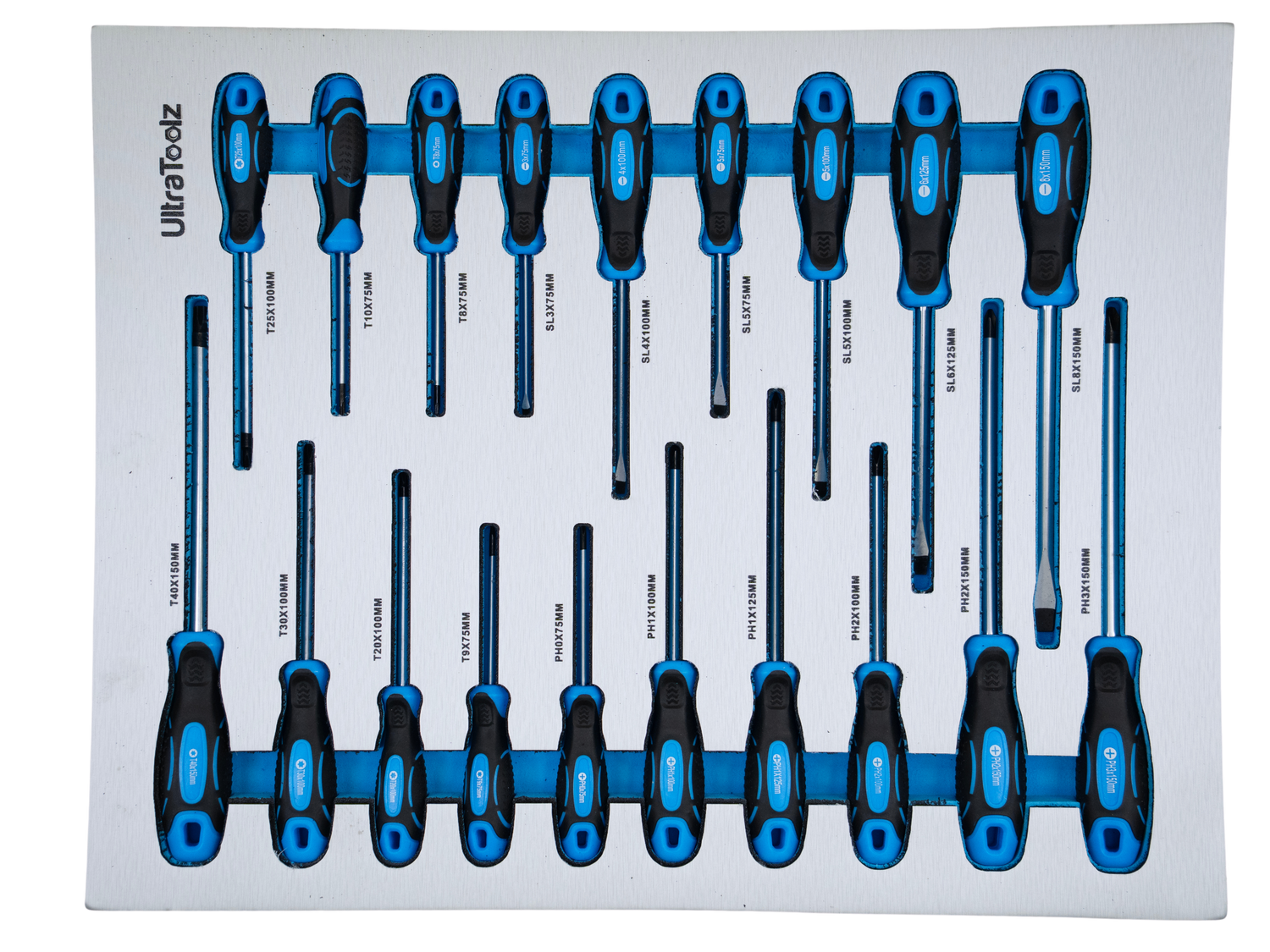 Werkzeugwagen Ultra Toolz 10/12 – 12 Schubladen, 10 voll bestückt