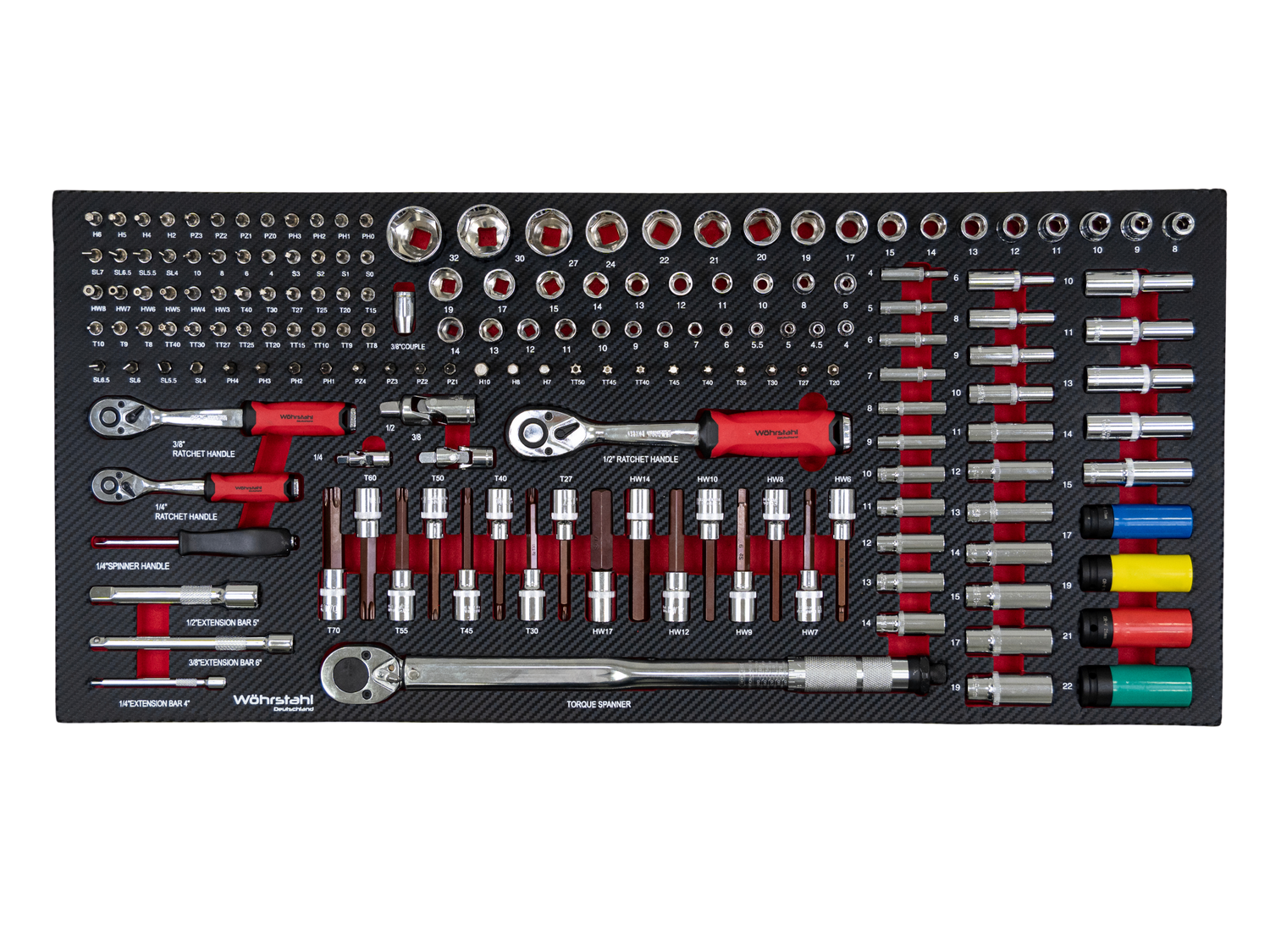 Wöhrstahl Professional – Werkzeugwagen mit 12 Schubladen & über 400 Werkzeugen