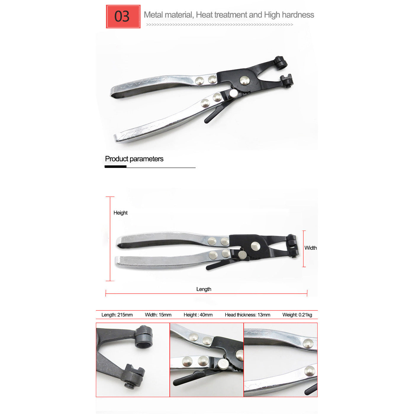 Schlauchzangen-Set Brand7 für Kfz, 9-tlg. im Koffer | YZ-6004