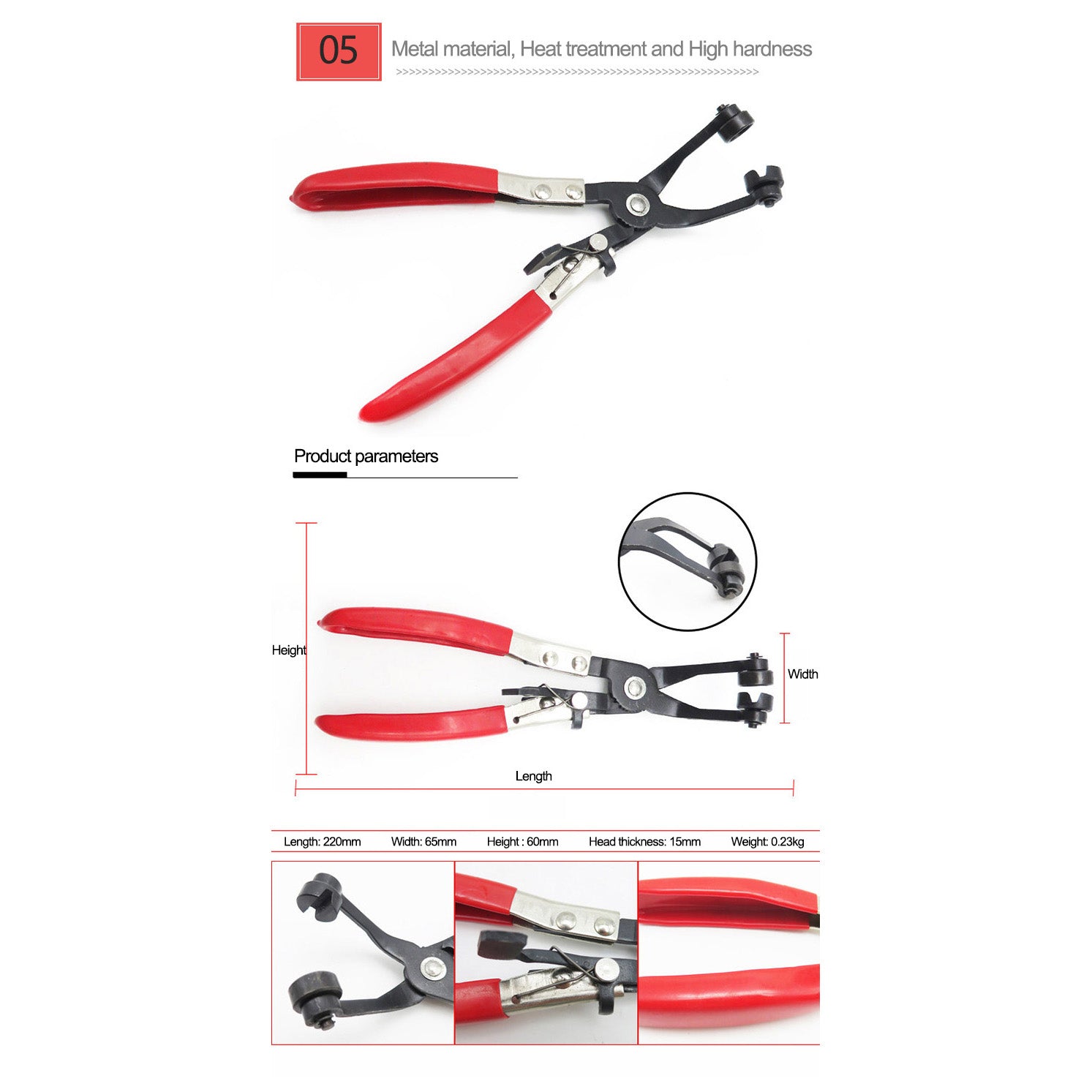 Schlauchzangen-Set Brand7 für Kfz, 9-tlg. im Koffer | YZ-6004