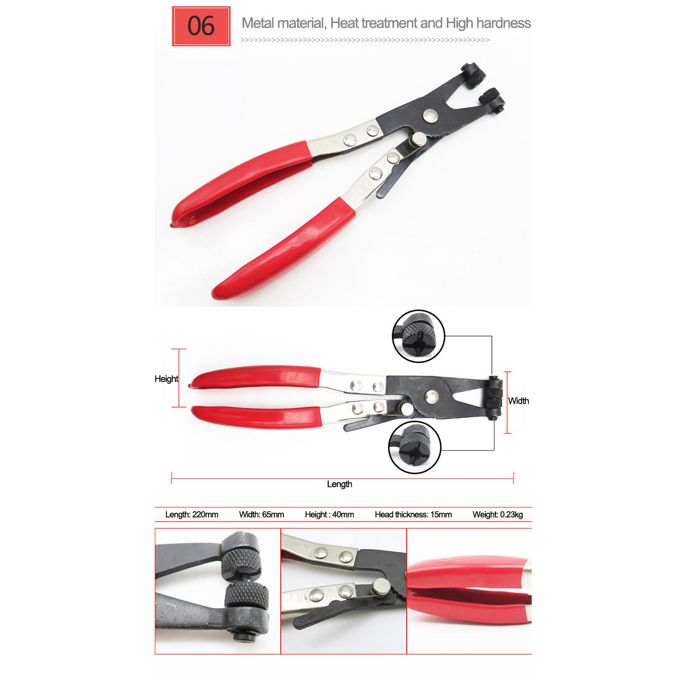 Schlauchzangen-Set Brand7 für Kfz, 9-tlg. im Koffer | YZ-6004