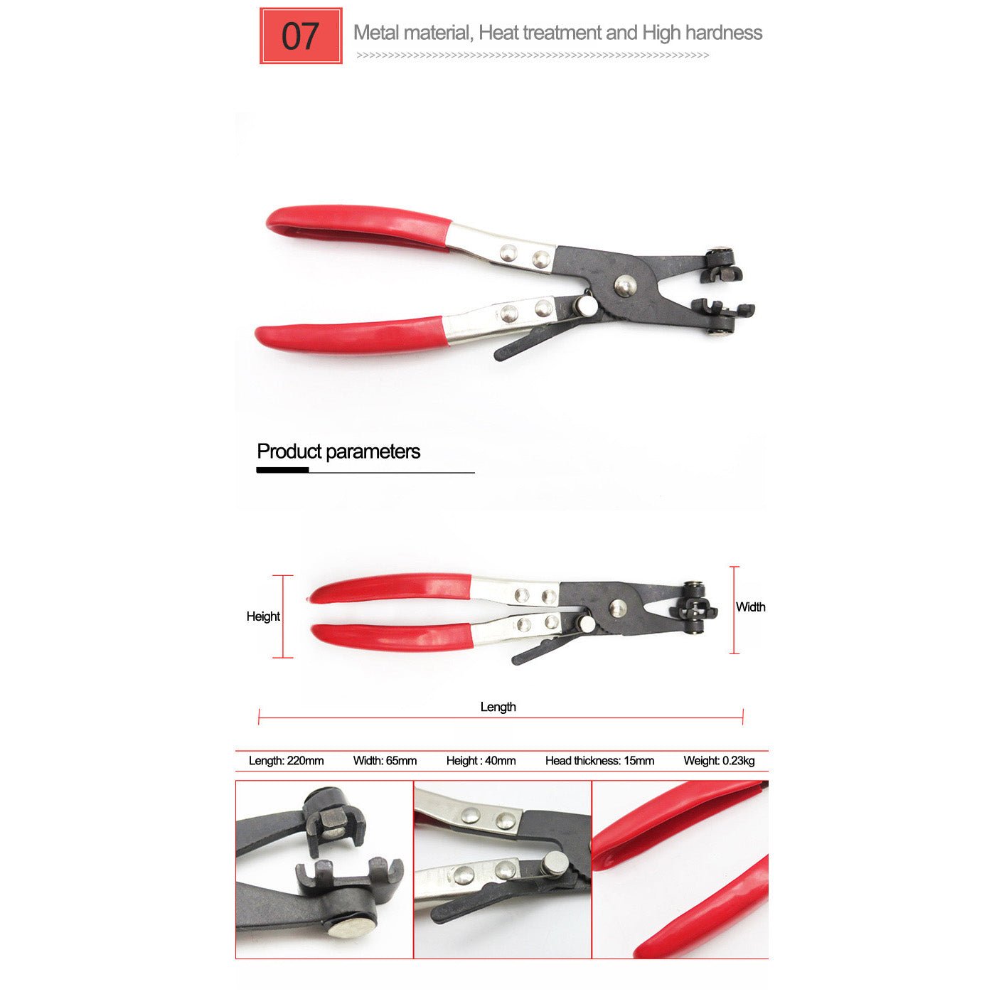 Schlauchzangen-Set Brand7 für Kfz, 9-tlg. im Koffer | YZ-6004