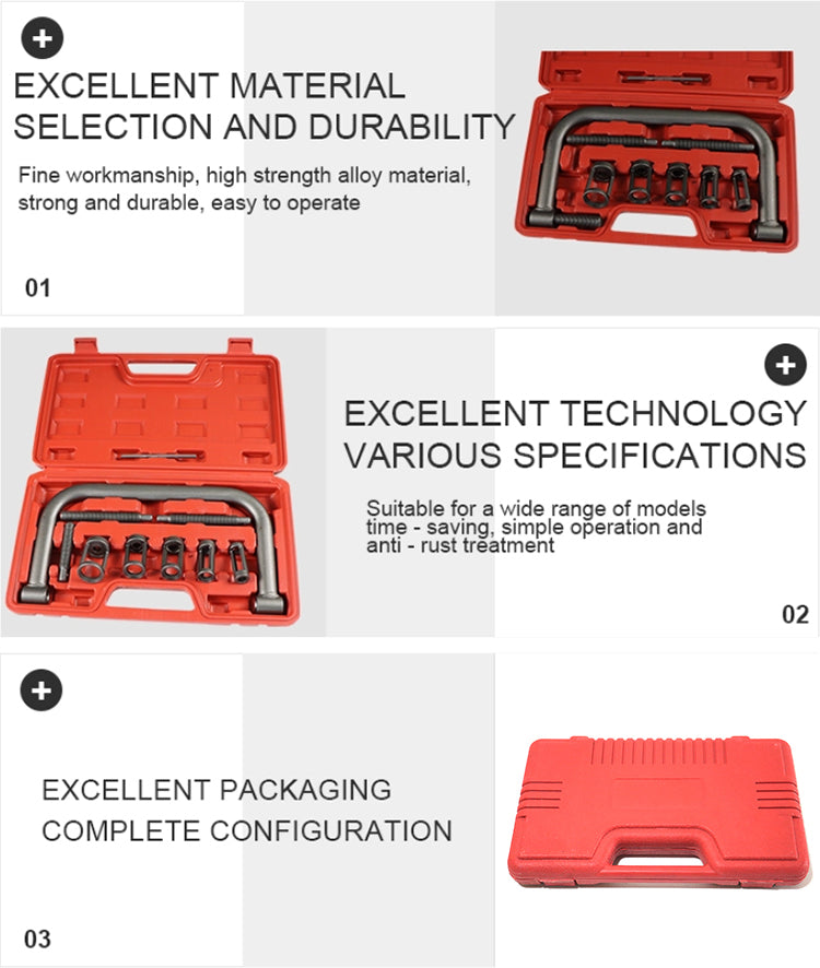 Universal-Ventilfederspanner für Kleinmotoren & Motorräder – inkl. 5 Druckstückgrößen | YZ-6007