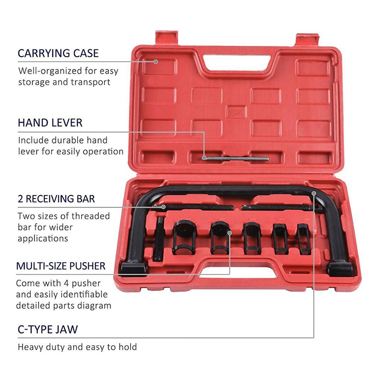Universal-Ventilfederspanner für Kleinmotoren & Motorräder – inkl. 5 Druckstückgrößen | YZ-6007