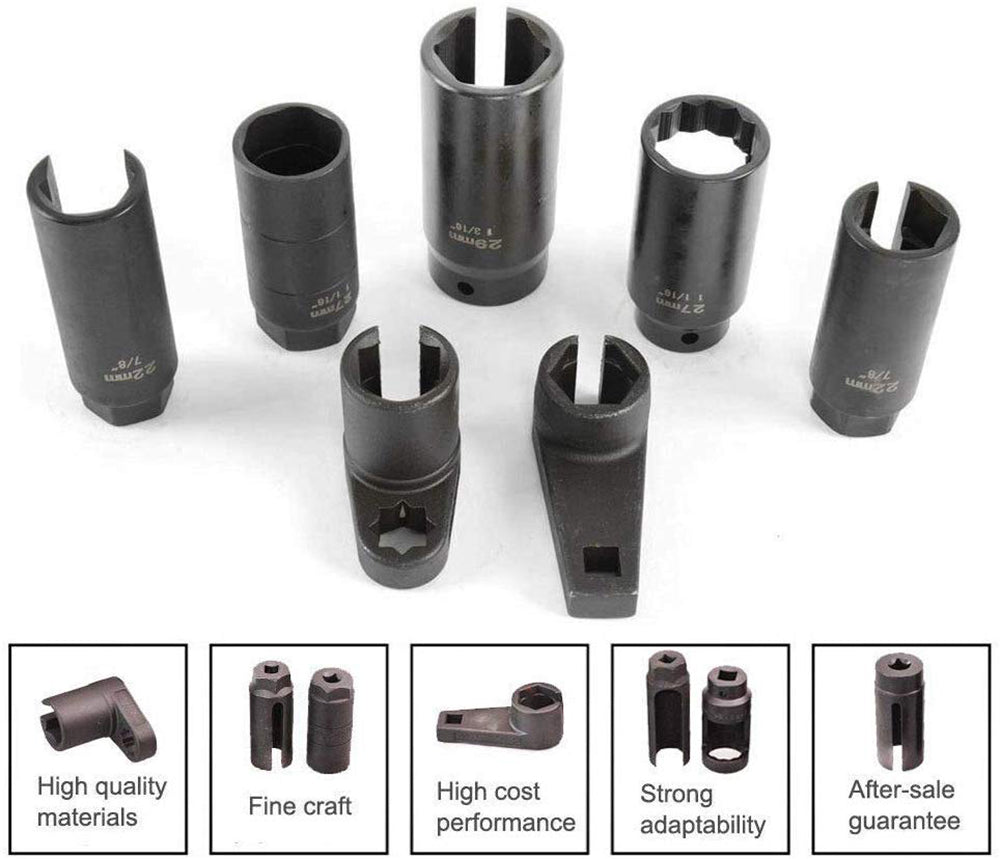 Lambdasonden Nuss Set 7-tlg. – Sauerstoffsensor Werkzeug im Koffer | YZ-6013