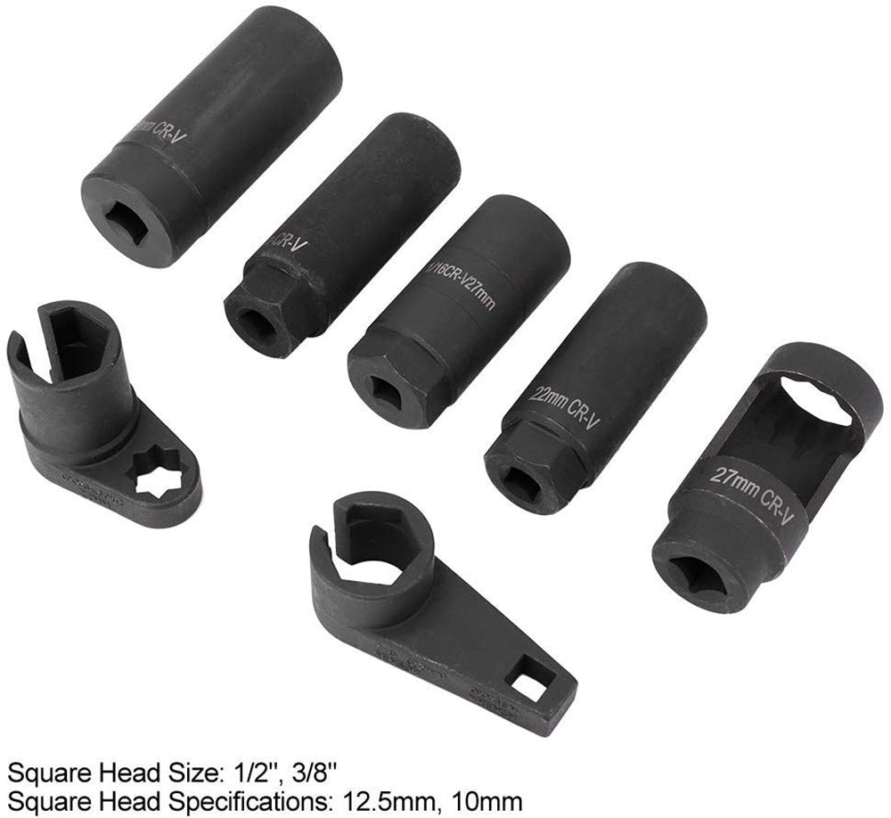 Lambdasonden Nuss Set 7-tlg. – Sauerstoffsensor Werkzeug im Koffer | YZ-6013